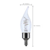 SATCO S11526 4W CA11 Clear LED Filament Coil Bulb – 2700K Warm White, 120V