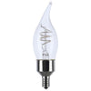 SATCO S11526 4W CA11 Clear LED Filament Coil Bulb – 2700K Warm White, 120V