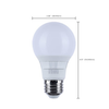 SATCO S11774R1 6W A19 LED Bulbs, 5-CCT Selectable, E26, Frost, 4-Pack