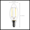SATCO S12116 - 4.5W, Torpedo LED Bulb, E14 Base,4000K, 120V - Clear