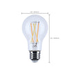 SATCO S12150 8W A19 LED Bulb 3000K E26 Dimmable