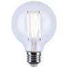 SATCO S12152 8W G25 LED Globe Bulb – 3000K Warm White, E26 Base