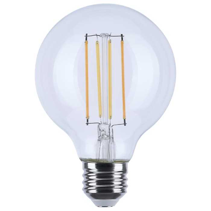 SATCO S12152 8W G25 LED Globe Bulb – 3000K Warm White, E26 Base