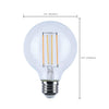SATCO S12152 8W G25 LED Globe Bulb – 3000K Warm White, E26 Base