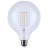 SATCO S12155 - 8W G40 LED Globe Bulb – 3000K Warm White, E26 Base, Dimmable