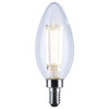 SATCO S12157 4.5W B11 LED Bulb – 3000K Warm White, E12 Candelabra Base, Clear Glass