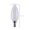 SATCO S12158 - 4.5W B11 LED Bulb – 3000K Warm White, E12 Base