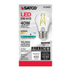 SATCO S12402 - 5W A15 Clear LED Bulb – E26 Base, 4000K, 120V