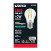 SATCO S12402 - 5W A15 Clear LED Bulb – E26 Base, 4000K, 120V