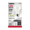 SATCO S12409 5W A19 Clear LED Bulb – E26 Base, 3000K, 120V