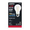 SATCO S12418 - 8W A19 Clear LED Light Bulb, E26 Base, 5000K, 120V