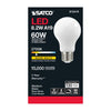 SATCO S12419 - 8.2W A19 LED Light Bulb E26 2700K Soft White 120V