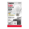 SATCO S12420 - 8.2W A19 LED Light Bulb E26 3000K Warm White 120V