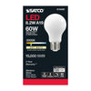 SATCO S12420 - 8.2W A19 LED Light Bulb E26 3000K Warm White 120V