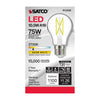 SATCO S12422 - 10.5W A19 Clear LED Light Bulb, E26 Base, 2700K, 120V