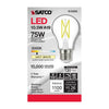 SATCO S12423 - 10.5W A19 Clear LED Bulb, E26 Base, 3000K, 120V
