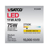 SATCO S12426 - 11W A19 LED Bulb – 2700K Soft White, E26 Base, 120V