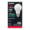 SATCO S12428 - 11W A19 LED Bulb – 4000K Cool White, E26 Base, 120V