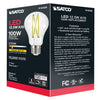 SATCO S12429 - 12.5W A19 Clear LED Bulb – E26 Base, 2700K, 120V