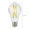 SATCO S12429 - 12.5W A19 Clear LED Bulb – E26 Base, 2700K, 120V