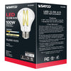 SATCO S12430 12.5W A19 Clear LED Bulb – E26 Base, 3000K, 120V