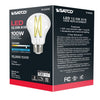 SATCO S12432 - 12.5W A19 Clear LED Bulb, 5000K, E26, 120V