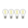 SATCO S12436 - 10.5W A19 Clear LED Light Bulb, 2700K Warm White, 120V – 4 Pack