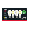SATCO S12436 - 10.5W A19 Clear LED Light Bulb, 2700K Warm White, 120V – 4 Pack