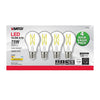 SATCO S12436 - 10.5W A19 Clear LED Light Bulb, 2700K Warm White, 120V – 4 Pack