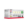SATCO S12436 - 10.5W A19 Clear LED Light Bulb, 2700K Warm White, 120V – 4 Pack
