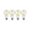 SATCO S12443 A19 LED Light Bulb 12.5W Clear 3000K 120V – 4 Pack
