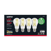SATCO S12443 A19 LED Light Bulb 12.5W Clear 3000K 120V – 4 Pack