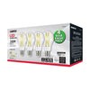 SATCO S12443 A19 LED Light Bulb 12.5W Clear 3000K 120V – 4 Pack