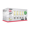 SATCO S12443 A19 LED Light Bulb 12.5W Clear 3000K 120V – 4 Pack