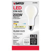SATCO S12450 - 21W A23 LED Light Bulb, 3000K Warm White, E26 Base, 120V, Frosted, Non-Dimmable