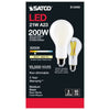 SATCO S12450 - 21W A23 LED Light Bulb, 3000K Warm White, E26 Base, 120V, Frosted, Non-Dimmable