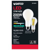 SATCO S12451 - 21W A23 LED Light Bulb 4000K Cool White E26 Base 120V