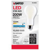 SATCO S12452 21W A23 LED Light Bulb – 5000K Daylight, E26 Base, Frosted