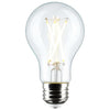 SATCO S12462 - 8W A19 LED Light Bulbs – 2700K Soft White, E26 Base, 120V, 4-Pack