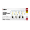 SATCO S12462 - 8W A19 LED Light Bulbs – 2700K Soft White, E26 Base, 120V, 4-Pack