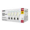 SATCO S12462 - 8W A19 LED Light Bulbs – 2700K Soft White, E26 Base, 120V, 4-Pack