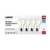 Satco S12465 - Filament 8 Watt A19 LED - Clear - 5000K - Medium Base - 120 Volt - 4-Pack
