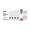 Satco S12465 - Filament 8 Watt A19 LED - Clear - 5000K - Medium Base - 120 Volt - 4-Pack