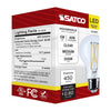 SATCO S12468 5W A19 Clear LED Bulb – E26 Base, 3500K, 120V