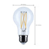 SATCO S12468 5W A19 Clear LED Bulb – E26 Base, 3500K, 120V