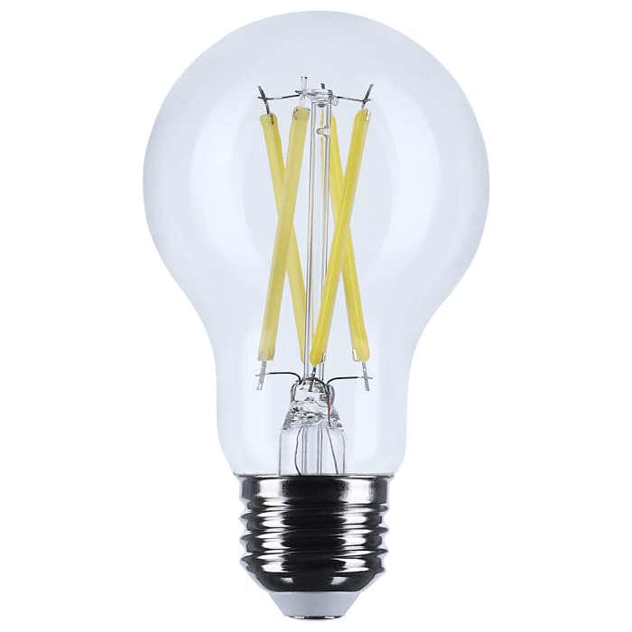SATCO S12469 - 10.5W A19 Clear LED Bulb – E26 Base, 3500K, 120V