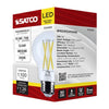 SATCO S12469 - 10.5W A19 Clear LED Bulb – E26 Base, 3500K, 120V
