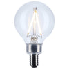 SATCO S12471 - G16.5 LED Globe Light Bulb – 3W, 3000K, Clear, E12 Base