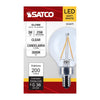 SATCO S12471 - G16.5 LED Globe Light Bulb – 3W, 3000K, Clear, E12 Base
