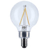 SATCO S12471 - G16.5 LED Globe Light Bulb – 3W, 3000K, Clear, E12 Base